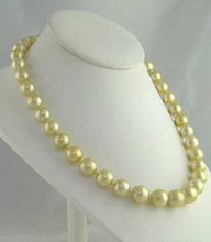 Load image into Gallery viewer, 585 14K YELLOW GOLD MS DIAMOND NATURAL GOLDEN CULTURED PEARL NECKLACE CHAIN 18&quot;
