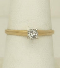 Load image into Gallery viewer, LADIES 10K YELLOW GOLD 0.28ct ROUND DIAMOND SOLITAIRE ENGAGEMENT WEDDING RING
