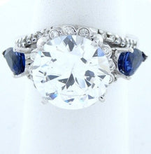 Load image into Gallery viewer, 11.65ct ROUND CZ ENGAGEMENT RING 18K WHITE GOLD SEMI MOUNT

