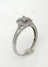 Load image into Gallery viewer, 10k WHITE GOLD 1/5ct PRINCESS CUT DIAMOND ENGAGEMENT or PROMISE RING
