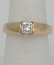 Load image into Gallery viewer, LADIES 14K YELLOW GOLD .56ct PRINCESS SOLITAIRE DIAMOND ENGAGEMENT RING 6 3/4
