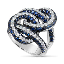 Load image into Gallery viewer, Afarin Collection 1.85 Diamond &amp; 4.88ct Sapphire Entwined Ring VS/F in 18k Gold
