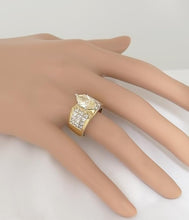 Load image into Gallery viewer, LADIES 18k YELLOW GOLD MARQUISE &amp; PRINCESS 3 1/2ctw DIAMOND ENGAGEMENT RING
