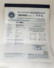 Load image into Gallery viewer, EGL 2.50ct RADIANT DIAMOND ENGAGEMENT BRIDAL SET in 18K WHITE GOLD
