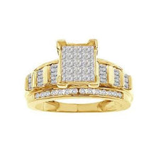 Load image into Gallery viewer, 1 CT. T.W. PRINCESS CUT COMPOSITE DIAMOND ENGAGEMENT RING IN 10K GOLD
