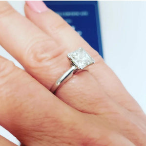 EGL Certified 1.55ct Princess Cut Diamond Solitaire Engagement Ring in 14k White Gold (SI2/I)