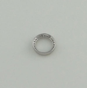 LADIES 10K WHITE GOLD 1/4ct 24 ROUND DIAMOND SMALL ETERNITY PENDANT CHARM