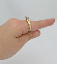 Load image into Gallery viewer, LADIES 14K YELLOW GOLD .56ct PRINCESS SOLITAIRE DIAMOND ENGAGEMENT RING 6 3/4
