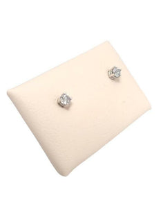 .15ct T.W. ROUND DIAMOND SOLITAIRE STUD EARRINGS in 14K WHITE GOLD
