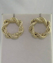 Load image into Gallery viewer, LADIES 14K YELLOW GOLD CIRCLE ROPE SOLID NOT PEIRCED EARRINGS
