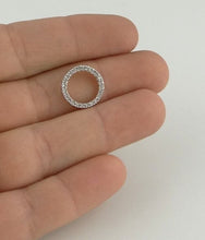 Load image into Gallery viewer, LADIES 10K WHITE GOLD 1/4ct 24 ROUND DIAMOND SMALL ETERNITY PENDANT CHARM
