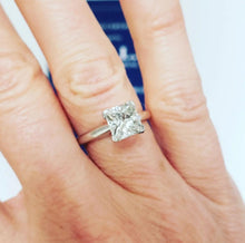 Load image into Gallery viewer, EGL Certified 1.55ct Princess Cut Diamond Solitaire Engagement Ring in 14k White Gold (SI2/I)
