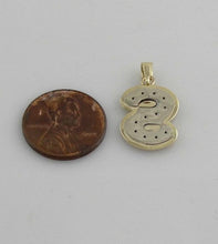 Load image into Gallery viewer, 14K YELLOW GOLD 1/10ct DIAMOND LETTER INITIAL S PENDANT CHARM
