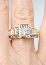Load image into Gallery viewer, 1 CT. T.W. PRINCESS CUT COMPOSITE DIAMOND ENGAGEMENT RING IN 10K GOLD
