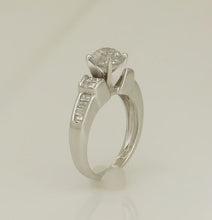 Load image into Gallery viewer, 1 3/4ct DIAMOND ROUND EUROPEAN CUT VINTAGE ENGAGEMENT RING 14K WHITE GOLD
