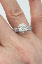 Load image into Gallery viewer, 1.70ct Cushion Cut Diamond Bridal Wedding Set In 14k White Gold
