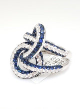 Load image into Gallery viewer, Afarin Collection 1.85 Diamond &amp; 4.88ct Sapphire Entwined Ring VS/F in 18k Gold
