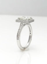 Load image into Gallery viewer, 1.85 CT. TW. Princess Cut Diamond Halo Engagement Ring In 14k White Gold
