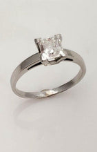 Load image into Gallery viewer, 14k White Gold 1.20ctw Diamond Princess Solitaire Engagement Ring
