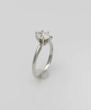 Load image into Gallery viewer, 14k WHITE GOLD 1.03ct PEAR CUT VS1 DIAMOND SOLITAIRE SIX PRONG ENGAGEMENT RING
