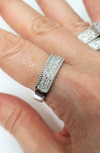 Load image into Gallery viewer, 14k WHITE GOLD 2.15ct ROUND DIAMOND ENGAGEMENT BRIDAL TRIO SET
