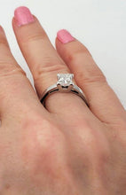 Load image into Gallery viewer, 14k White Gold 1.20ctw Diamond Princess Solitaire Engagement Ring
