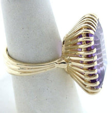 Load image into Gallery viewer, 14K YELLOW GOLD SYNTHETIC AMETHYST RING
