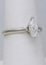 Load image into Gallery viewer, 14k WHITE GOLD SIX PRONG SOLITAIRE .60ctw MARQUISE DIAMOND ENGAGEMENT RING
