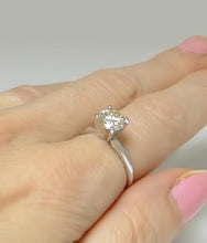 Load image into Gallery viewer, 14k WHITE GOLD 1.26ct VS ROUND NATURAL GENUINE DIAMOND SOLITAIRE ENGAGEMENT RING
