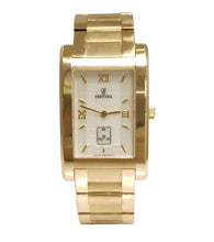 Load image into Gallery viewer, 18K YELLOW GOLD FESTINA RECTANGLE TANK WATCH RARE MODEL F473-8628
