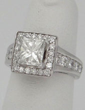 Load image into Gallery viewer, 14k White Gold Princess Cut Square .77ct Diamond Engagement Ring Semi Mount
