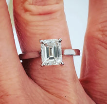 Load image into Gallery viewer, 1.50ct T.W. GIA Certified Emerald Cut Diamond Solitaire Engagement Ring in 14k
