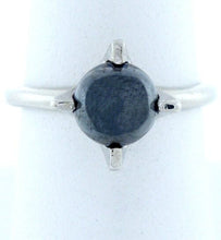 Load image into Gallery viewer, LADIES 10K WHITE GOLD 6mm ROUND HEMATITE SOLITAIRE RING
