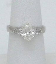 Load image into Gallery viewer, Platinum 950 1.01ct Center Oval 1/4ct Pear Accents Engagement Ring
