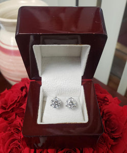 3.05ct T.W. Round Brilliant Cut GIA Diamond Stud Earrings in 950 Platinum
