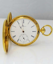 Load image into Gallery viewer, VINTAGE 1972 A. SALZMANN 18K YELLOW GOLD POCKET WATCH 45MM
