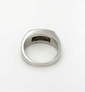 MENS 950 PLATINUM 1/2ct VS2-SI1 ROUND DIAMOND SOLID HEAVY THREE STONE BAND RING