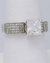 Load image into Gallery viewer, 1/2 CT. T.W PAVE DIAMOND SEMI MOUNT FOUR PRONG ENGAGEMENT RING IN 18K WHITE GOLD
