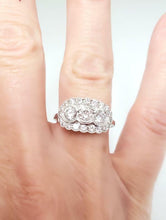Load image into Gallery viewer, 1.33ct T.W. THREE DIAMOND VINTAGE STYLE RING IN 14K WHITE GOLD
