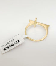 Load image into Gallery viewer, Afarin Collection 18k Yellow Gold .16ct VS/G Diamond Sideways Cross Ring
