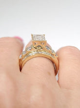 Load image into Gallery viewer, 1 CT. T.W. PRINCESS CUT COMPOSITE DIAMOND ENGAGEMENT RING IN 10K GOLD

