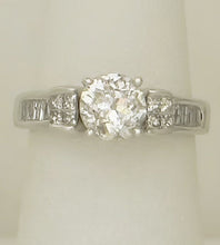 Load image into Gallery viewer, 1 3/4ct DIAMOND ROUND EUROPEAN CUT VINTAGE ENGAGEMENT RING 14K WHITE GOLD
