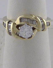 Load image into Gallery viewer, 1/2ct DIAMOND BAGUETTE ENGAGEMENT WEDDING RING LADIES 14K YELLOW GOLD
