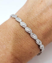 Load image into Gallery viewer, 1.00CT T.W. BAGUETTE &amp; ROUND DIAMOND BRACELET in 10K WHITE GOLD
