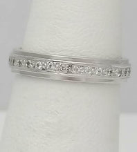 Load image into Gallery viewer, 14k WHITE GOLD SINGLE ROW 1/3ct ROUND DIAMOND ETERNITY WEDDING BAND

