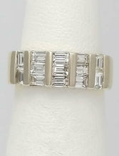 Load image into Gallery viewer, 14k YELLOW WHITE GOLD 1.00ct CHANNEL SET BAGUETTE DIAMOND BAR BAND RING
