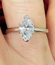 Load image into Gallery viewer, GIA Certified 1.06ct T.W. Marquise Diamond Engagement Ring in 14k White Gold
