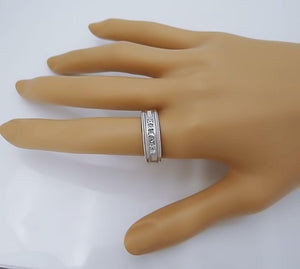 14k WHITE GOLD 1/2ct SQUARE DIAMOND CHANNEL SET WEDDING BAND RING