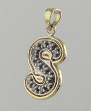 Load image into Gallery viewer, 14K YELLOW GOLD 1/10ct DIAMOND LETTER INITIAL S PENDANT CHARM

