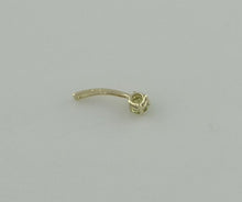 Load image into Gallery viewer, LADIES 10K YELLOW GOLD 1/4ct SYNTHETIC PERIDOT AUGUST STICK PENDANT CHARM .71&quot;
